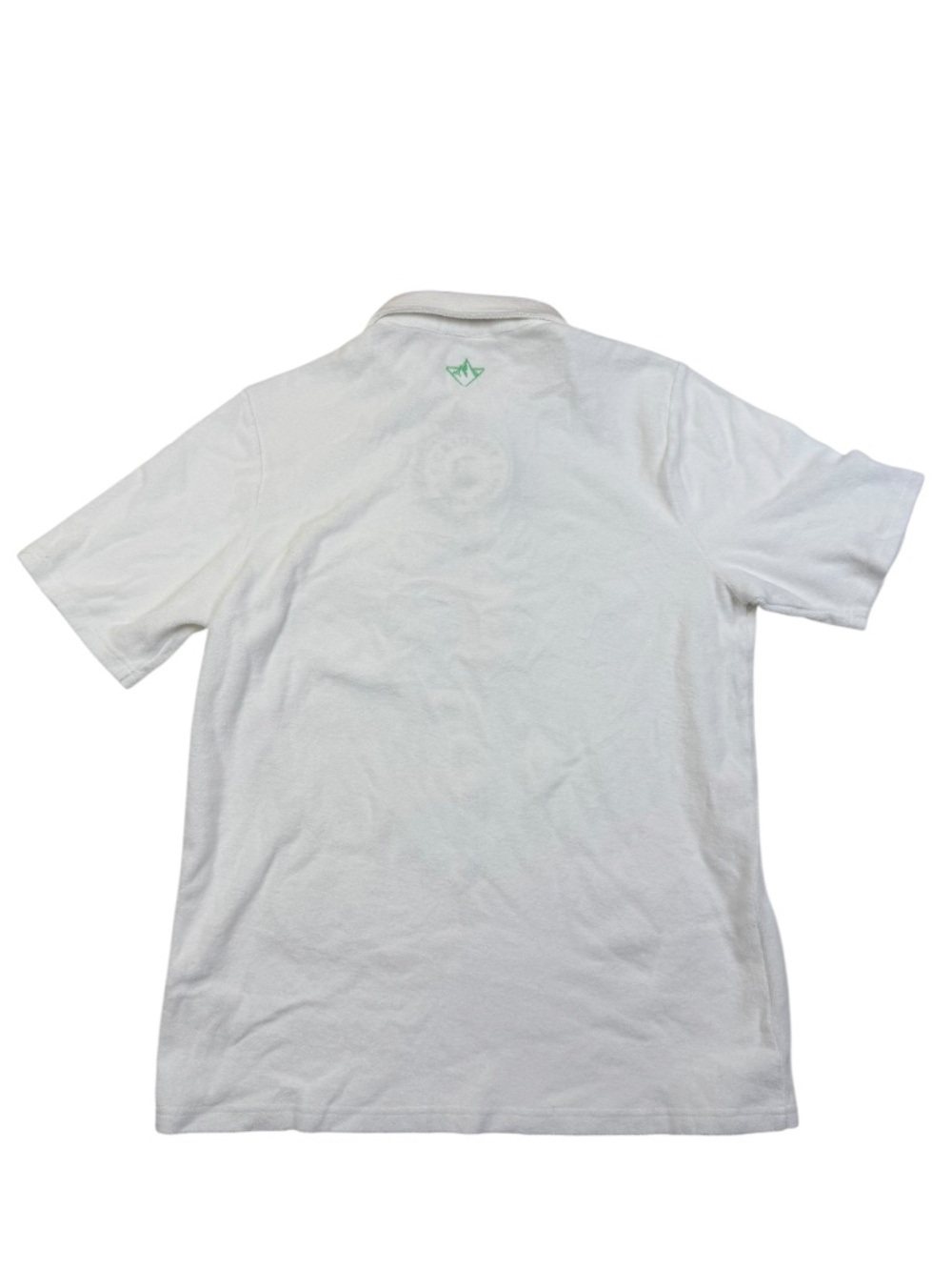 Criquet Terry Cloth Polo Shirt White Pocket Beach Pool Men's Large NWT - Picture 3 of 12